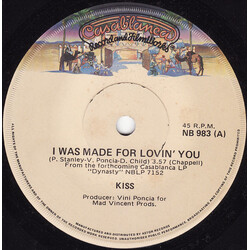 Kiss I Was Made For Lovin' You USED VINYL 7INCH 45 RPM SINGLE