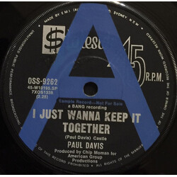 Paul Davis (3) I Just Wanna Keep It Together USED VINYL 7INCH 45 RPM SINGLE PROMO