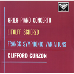 Edvard Grieg / Henry Litolff / César Franck / Clifford Curzon Piano Concerto / Scherzo / Symphonic Variations Vinyl LP USED