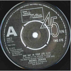 Michael Jackson One Day In Your Life USED VINYL 7INCH SINGLE 45 RPM
