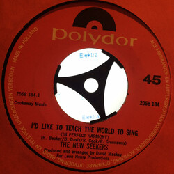 The New Seekers I'd Like To Teach The World To Sing (In Perfect Harmony) USED VINYL 7INCH 45 RPM SINGLE
