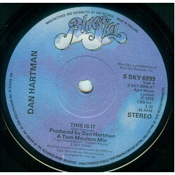 Dan Hartman This Is It USED VINYL 7INCH 45 RPM SINGLE STEREO