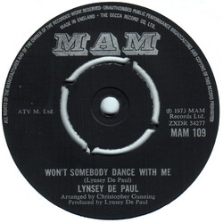 Lynsey De Paul Won't Somebody Dance With Me VINYL 7" USED