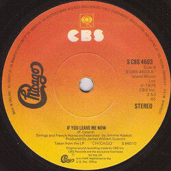 Chicago (2) If You Leave Me Now VINYL 7" USED