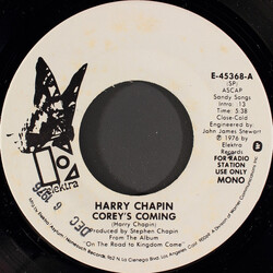 Harry Chapin Corey's Coming USED VINYL 7INCH 45 RPM PROMO MONO