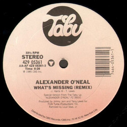 Alexander O'Neal What's Missing USED VINYL 12INCH 33 S RPM STEREO
