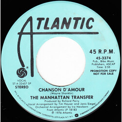 The Manhattan Transfer Chanson D'Amour USED VINYL 7INCH 45 RPM PROMO STEREO MONO