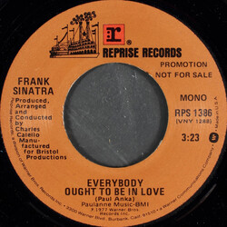 Frank Sinatra Everybody Ought To Be In Love USED VINYL 7INCH 45 RPM SINGLE PROMO STEREO MONO