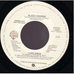 Alice Cooper I Like Girls USED VINYL 7INCH 45 RPM SINGLE PROMO STEREO MONO