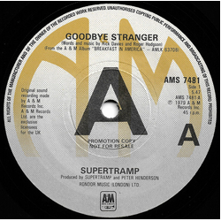 Supertramp Goodbye Stranger Vinyl 7" USED