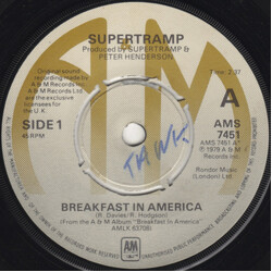 Supertramp Breakfast In America USED VINYL 7INCH 45 RPM