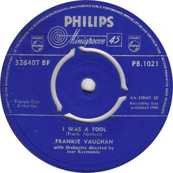 Frankie Vaughan I Was A Fool USED VINYL 7INCH