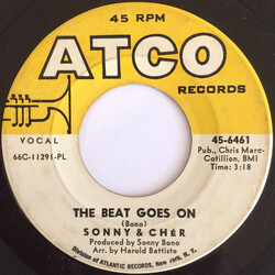 Sonny & Cher The Beat Goes On / Love Don't Come USED VINYL 7INCH 45 RPM SINGLE