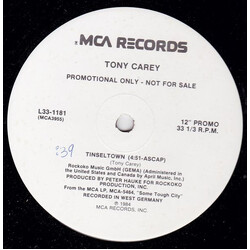 Tony Carey Tinseltown USED VINYL 12INCH SINGLE PROMO
