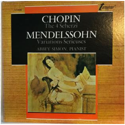 Frédéric Chopin / Felix Mendelssohn-Bartholdy / Abbey Simon The 4 Scherzi / Variations Sérieuses Vinyl LP USED