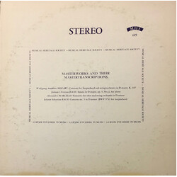 Hilde Langfort / Hans Kann / Tonkünstler Orchestra / Theodor Guschlbauer / Alfred Hertel Masterworks And Their Mastertranscriptions Vinyl LP USED
