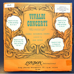 Antonio Vivaldi / Ensemble Instrumental Sinfonia / Jean Witold Vivaldi Concerti Vinyl LP USED