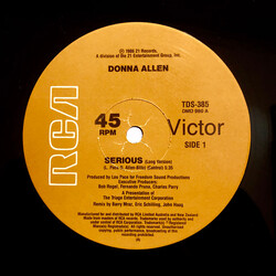 Donna Allen Serious USED VINYL 12INCH 45 RPM