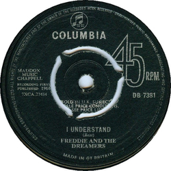 Freddie & The Dreamers I Understand Vinyl 7" USED