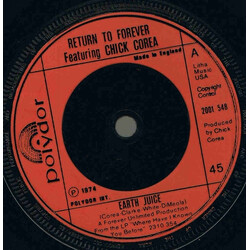 Return To Forever / Chick Corea Earth Juice USED VINYL 7INCH 45 RPM