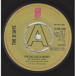The O'Jays For The Love Of Money / People Keep Telling Me USED VINYL 7INCH 45 RPM SINGLE PROMO