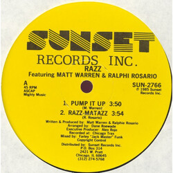 Raz / Matt Warren / Ralphi Rosario Pump It Up USED VINYL 12INCH 45 RPM