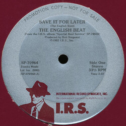 The Beat (2) Save It For Later USED VINYL 12INCH SINGLE 33 S RPM PROMO