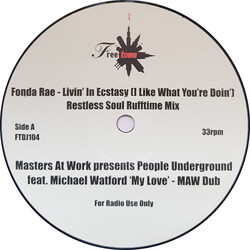 Fonda Rae / People Underground Living In Ecstasy / My Love USED VINYL 12INCH 33 S RPM EP PROMO