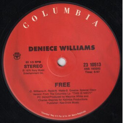 Deniece Williams Free / It's Important To Me USED VINYL 12INCH 33 S RPM REISSUE