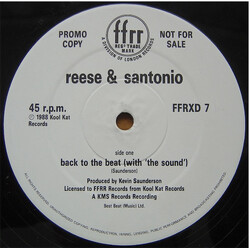 Reese & Santonio Back To The Beat (With 'The Sound') VINYL 12" USED