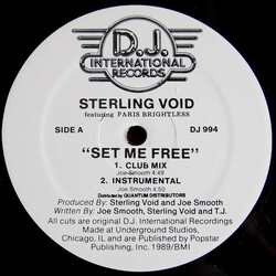 Sterling Void / Paris Brightledge Set Me Free USED VINYL 12INCH 33 S RPM