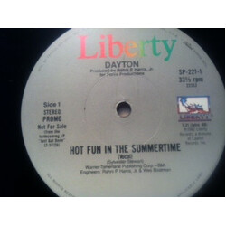 Dayton Hot Fun In The Summertime USED VINYL 12INCH SINGLE 33 S RPM PROMO
