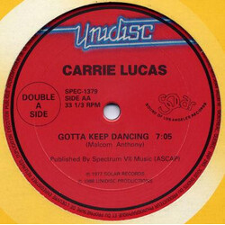 Shalamar / Carrie Lucas Uptown Festival / Gotta Keep Dancing USED VINYL 12INCH 33 S RPM