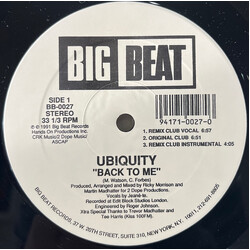 Ubiquity (2) Back To Me VINYL 12" USED