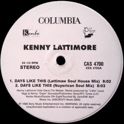 Kenny Lattimore Days Like This USED VINYL 12INCH 33 S RPM