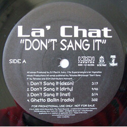 La' Chat Don't Sang It / Club Tracks USED VINYL 12INCH PROMO