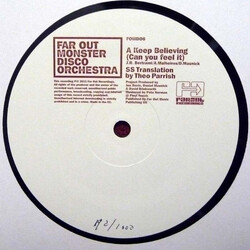 Far Out Monster Disco Orchestra Keep Believing (Can You Feel It) USED VINYL 12INCH LIMITED EDITION NUMBERED