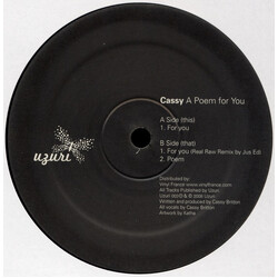 Cassy A Poem For You USED VINYL 12INCH 33 S RPM