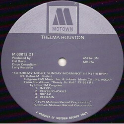 Thelma Houston Saturday Night, Sunday Morning USED VINYL 12INCH 33 S RPM