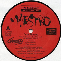 Maestro Fresh-Wes Death Ministry / Pushin' Wiggz Back USED VINYL 12INCH 33 S RPM