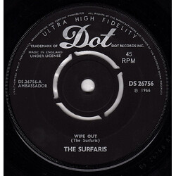 The Surfaris Surfer Joe / Wipe Out USED VINYL 7INCH 45 RPM SINGLE REISSUE