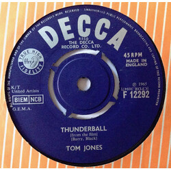 Tom Jones Thunderball USED VINYL 7INCH 45 RPM SINGLE