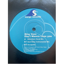 Dina Vass Don't Wanna Lose U USED VINYL 12INCH WHITE LABEL