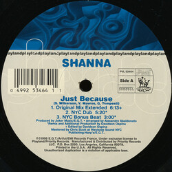 Shanna Just Because USED VINYL 12INCH MAXI-SINGLE