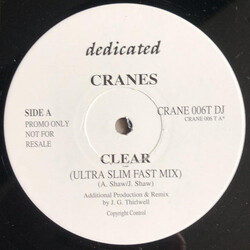 Cranes Clear VINYL 12" USED