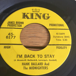 Hank Ballard & The Midnighters I'm Back to Stay / Come On Wit' It Vinyl 7" USED