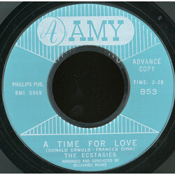 The Ecstasies (2) A Time For Love / That Lucky Old Sun USED VINYL 7INCH 45 RPM SINGLE PROMO STYRENE