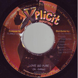 Sizzla Love So Pure USED VINYL 7INCH 45 RPM
