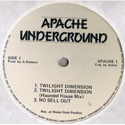 Apache Underground Twilight Dimension USED VINYL 12INCH 33 S RPM