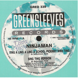 Ninjaman Ting A Ling A Ling A School Pickney Sing Ting USED VINYL 12INCH 45 RPM